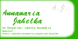 annamaria jahelka business card